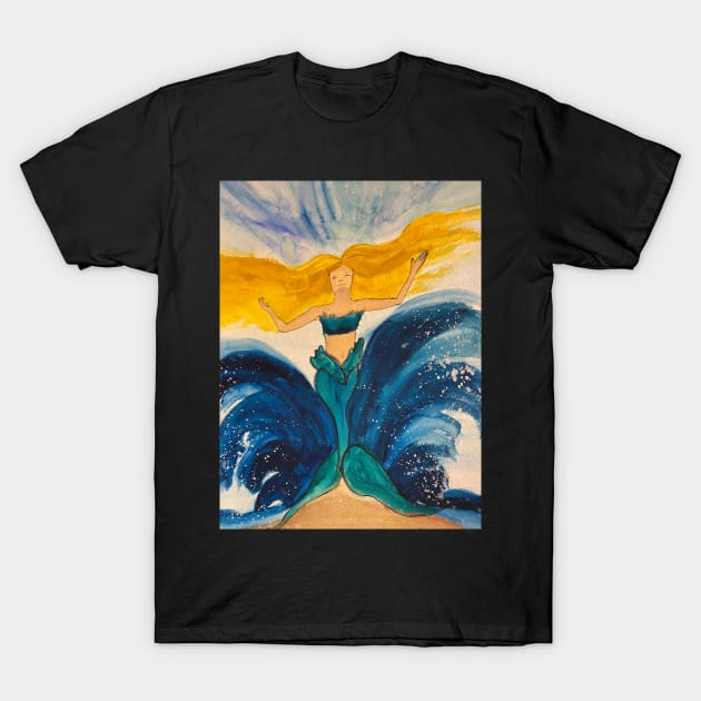 Mermaid Watercolor T-Shirt by Mandiehatter